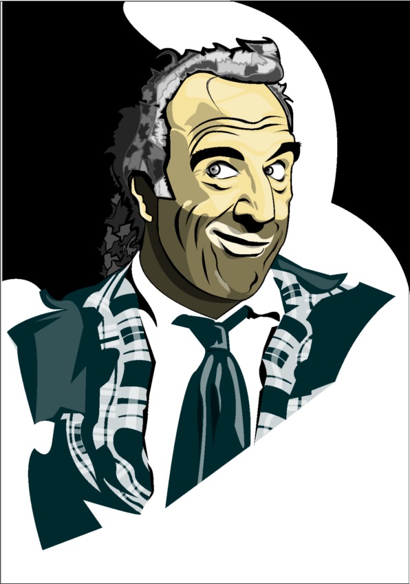 jangoedwards_clownbaret.tv Jango Edwards, Ilustración Sergio Rodríguez.