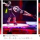 Tríptico promocional de Awaji Art Circus: malabares de Duo One Heart, patinaje acrobático de Crystal Wheels y baton twirling de Japan Baton Association.