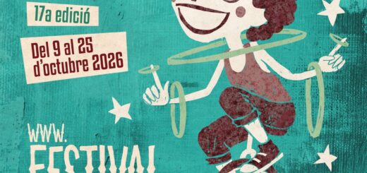 Cartel de Circarte 2026: una artista sonriente hace girar aros sobre un monociclo. 17.ª edición, del 9 al 25 de octubre de 2026.